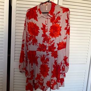 Free People Boho long sleeve mini dress- size small